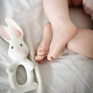 Natural Rubber Teether Rabbit Baby teething toy organic Easter gift