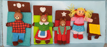 Wooden Finger puppets Goldilocks - Toddler kids preschool family daycare story telling aids