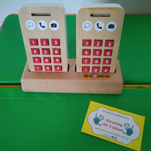 Wooden phones with stand base 