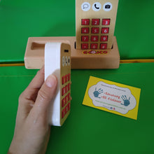 Set of 2 wooden childrens play phones