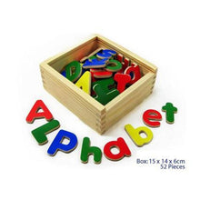Wooden magnetic alphabet letters