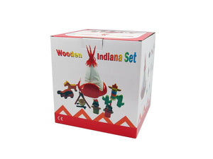 Portable Fabric and Wooden Indian playset