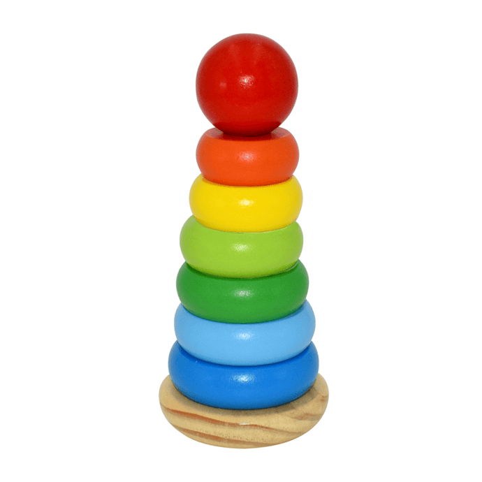 Rainbow wooden stacking toy 