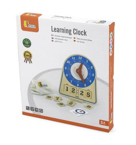 learning wooden clock teach kids to tell the time