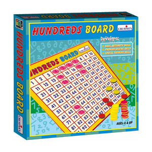 Hundred's Board Math Game activities counters