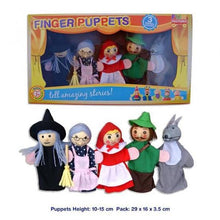 Wooden Finger puppets Little Red riding hood - Toddler kids preschool family daycare story telling aids