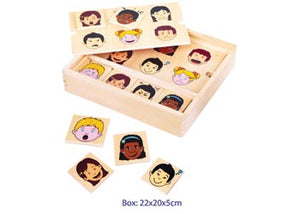 Wooden matching expressions matching emotions game
