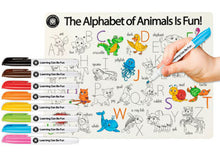 Learning can be fun Colour in placemat Animals is fun