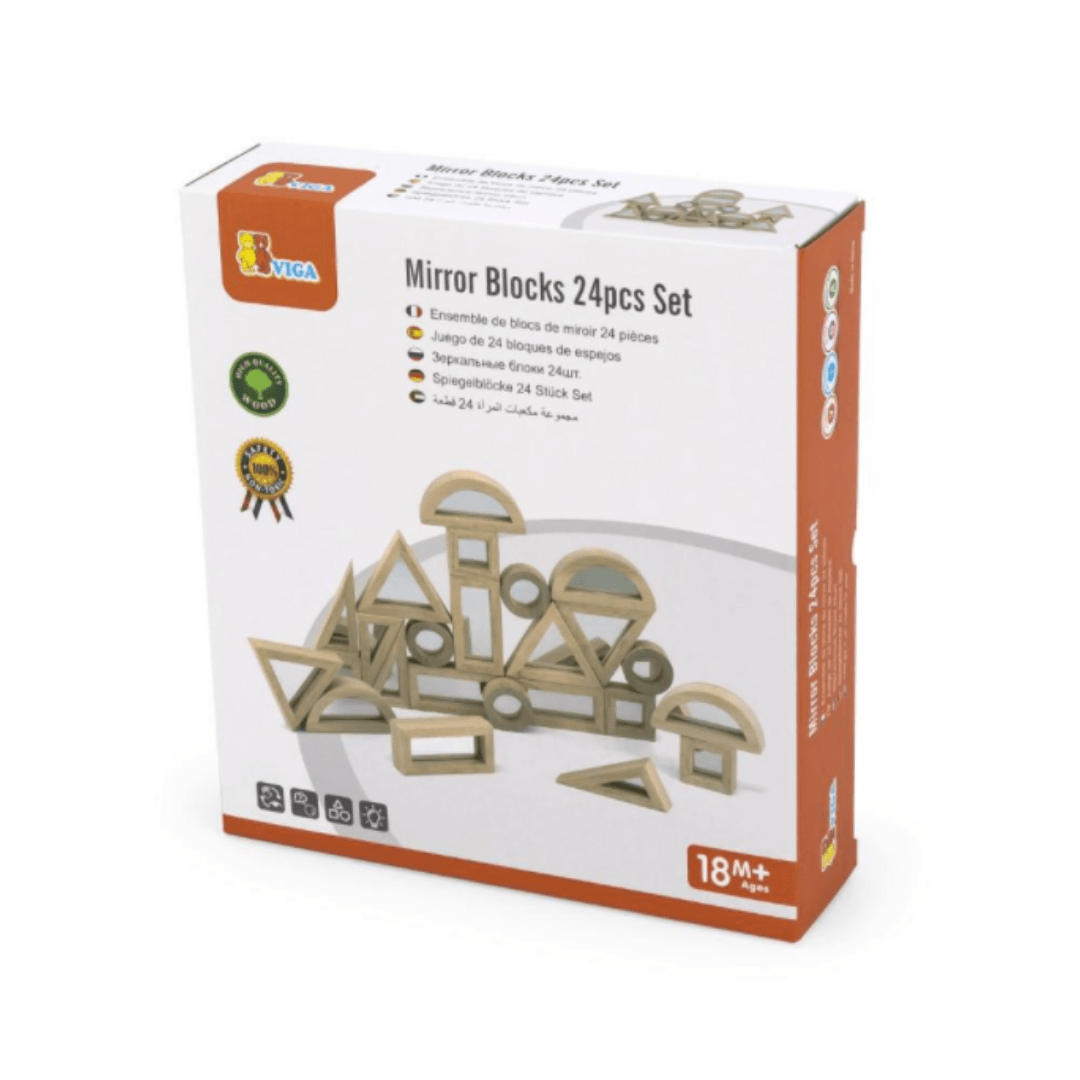 Wooden Mirror shape block set – Advancing All Children