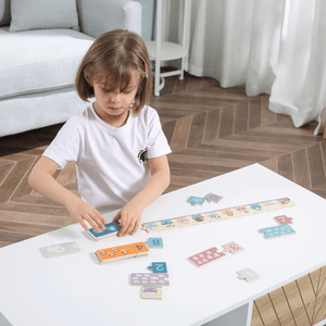 Wooden number puzzles